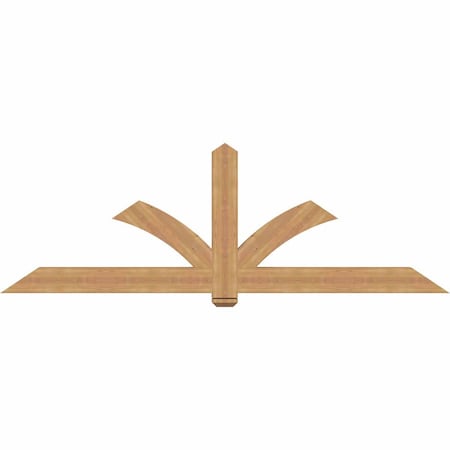 Ekena Millwork Redmond Smooth Timber Gable Bracket, Western Red Cedar, 96"W x 32"H x 3 1/2"D x 5 1/2"F, 8/12 Pitch GBW096X32X0406RED00SWR